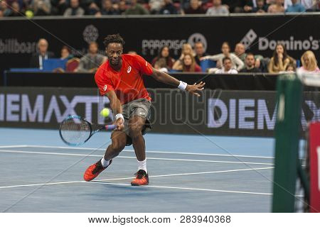 Sofia - February 09.2019: Gael Monfils (fra) Participate At The Atp Sofia Open Tournament In Sofia, 