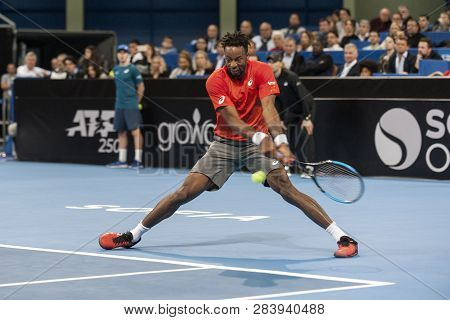 Sofia - February 09.2019: Gael Monfils (fra) Participate At The Atp Sofia Open Tournament In Sofia, 