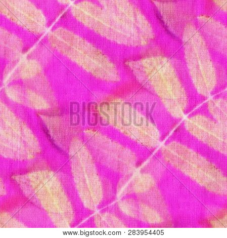 Seamless Botanical Print With Leaf Prints On Natural Silk. Hand-drawn Illustration.2