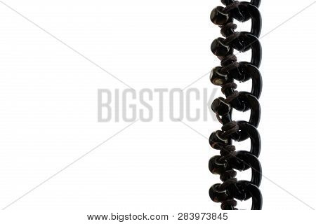 Abstract Part Of Decorated Chain. Stylish Fashion. - Isolated On White