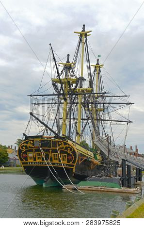 Salem, Ma, Usa - Aug 15, 2014: Friendship Of Salem At The Salem Maritime National Historic Site (nhs