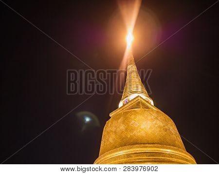 Chedi Phukhao Thong Or Golden Mount At Wat Saket Temple In Bangkok City Thailand.bangkok City Travel
