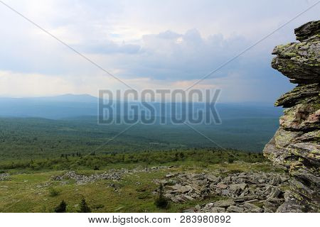 View Of The Spring From The Mountain To The Forest And Kurumnik