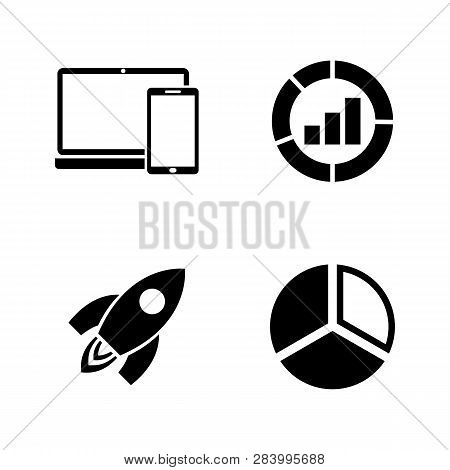 Web Marketing, Seo. Simple Related Vector Icons Set For Video, Mobile Apps, Web Sites, Print Project