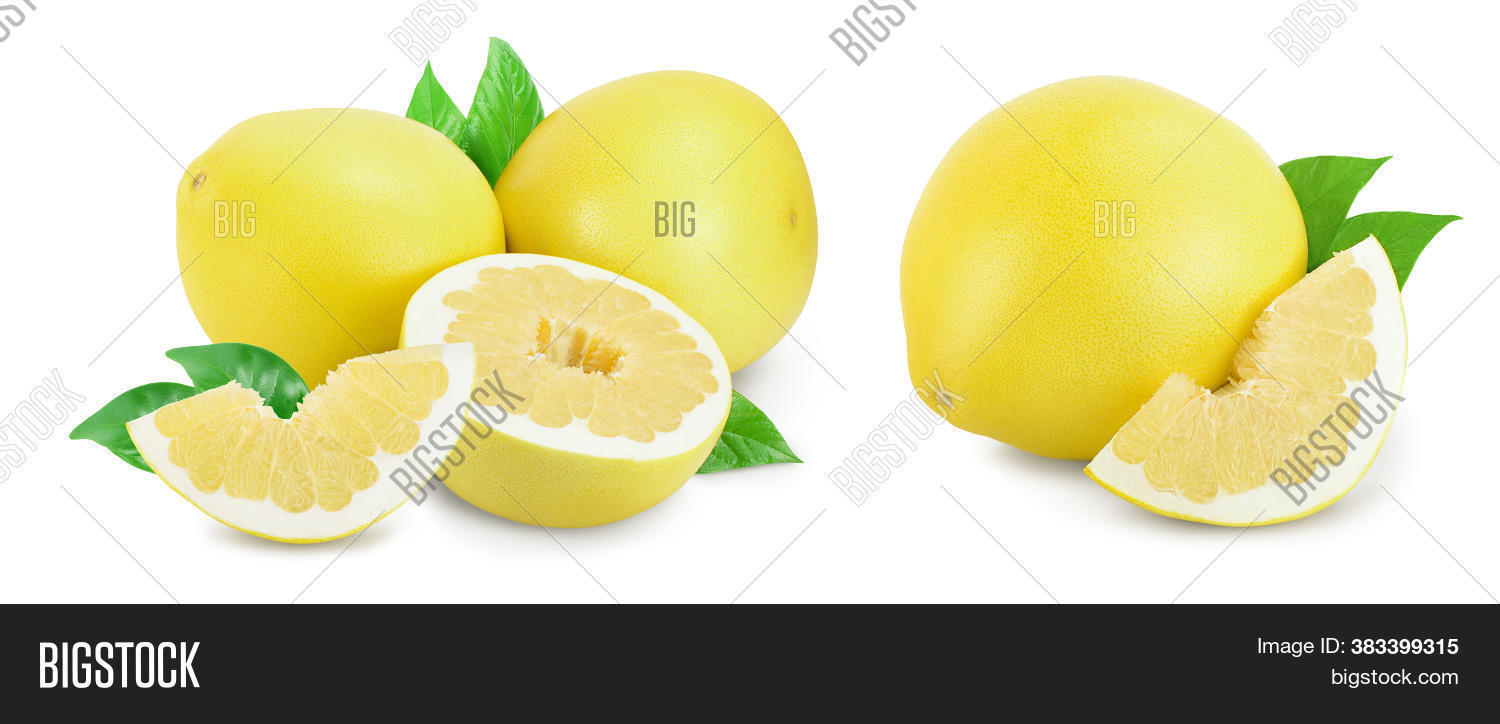Pomelo Half Leaf Image & Photo (Free Trial) Bigstock