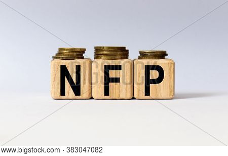 Cubes With The Word Nfp On Them. Care Concept.