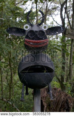 Bangalow, New South Wales, Australia - 12th February 2020: Creative Australian Mail Box Resembling A