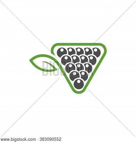 Green Billiards Logo Design Vector. Sport Labels For Poolroom. Billiards Club Logo Template.