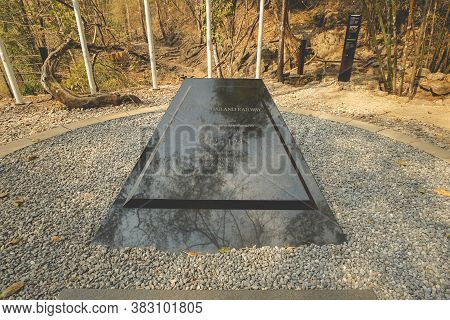 Kanchanaburi, Thailand - January 17, 2020 : Hellfire Pass Memorial Stone In Kanchanaburi Province, T