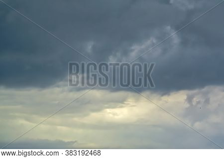 Stormy Sky With Clouds And Flashes Of Light