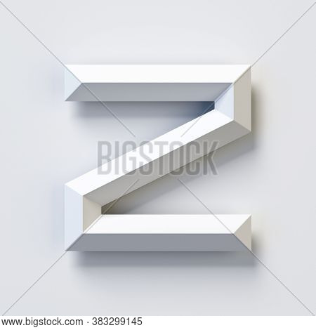 Square Three Dimensional Font, White, Simple, Geometric, Casting Shadow On The Background Wall, 3d R