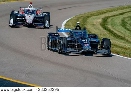 August 28, 2020 - Madison, Illinois, USA: FELIX ROSENQVIST (10) of Varnamo, Sweden practices for the Bommarito Automotive Group 500 at the World Wide Technology Raceway in Madison, Illinois.