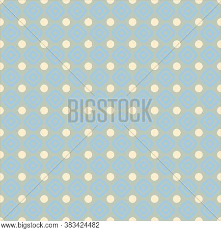 Seamless Geometric Vector Pattern. Abstract Background. Brown And Blue Geometric Ornamental Vector P