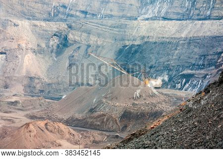 The Deepest Coal Quarry At Winter Day