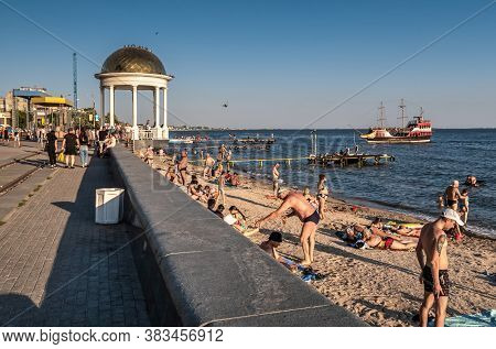 Public Beach In Berdyansk, Ukraine