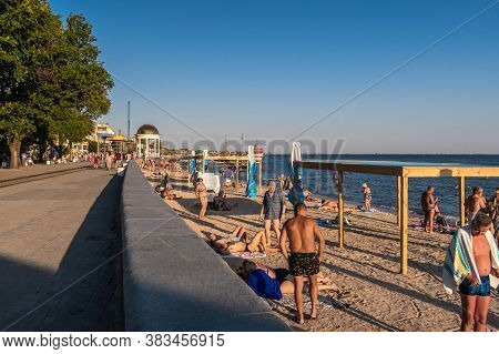 Public Beach In Berdyansk, Ukraine