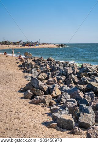 Sandy Beaches On The Berdyansk Spit, Ukraine