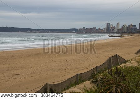 Durban's Golden Mile With Dune Rehabilitation In Foreground