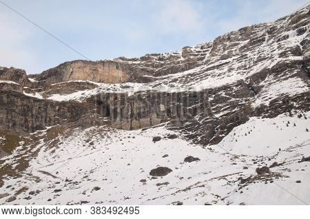 Ordesa Valley in the Ordesa and Monte Perdido National Park. Pyrenees. Huesca. Aragon. Spain.