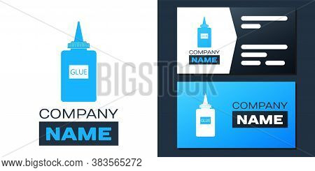Logotype Glue Icon Isolated On White Background. Logo Design Template Element. Vector