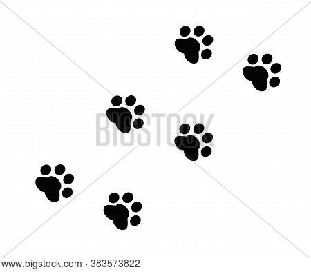 Dog Footprint On A White Background. Symbol. Vector Illustration.