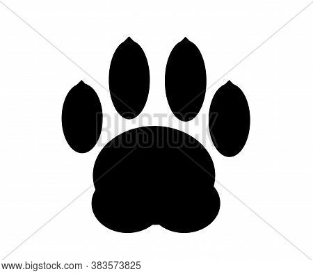 Dog Footprint On A White Background. Symbol. Vector Illustration.