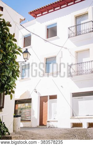 Landscape Of White Houses In The Roc De Sant Gaietà, In Tarragona, Catalonia In Spain. Done On 08/20