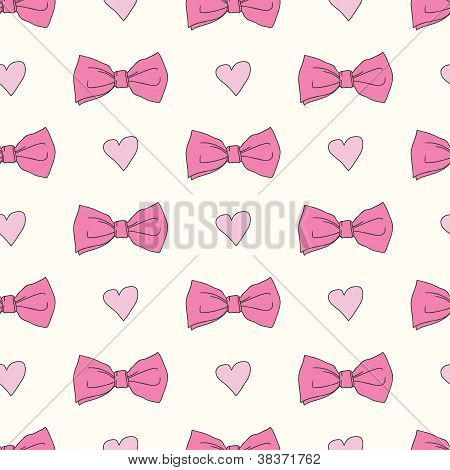 Bezešvé pattern s luky a srdce
