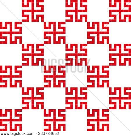 Ukrainian, Russian, Belarusian Ethnic Ornament, Seamless Pattern. Vector Illustration. Slovenian Tra