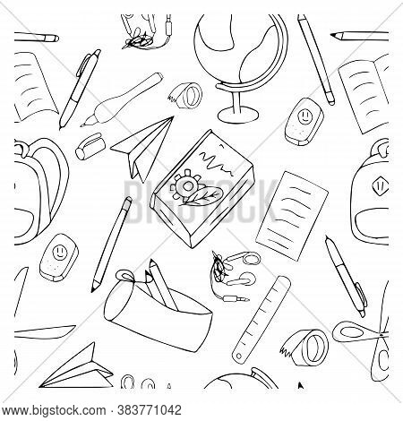 White Solid Seamless Background Back To School