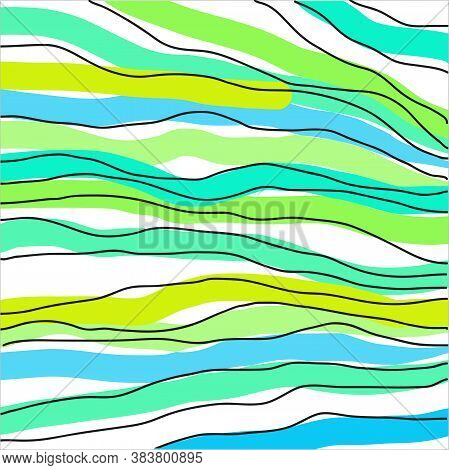 Doodle Linear Background. Color Textured Style Can Be Used For Backgrounds, Printing, Covers, Web. V