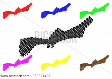 Bandar Abbas City (islamic Republic Of Iran, Persia, Hormozgan Province) Map Vector Illustration, Sc