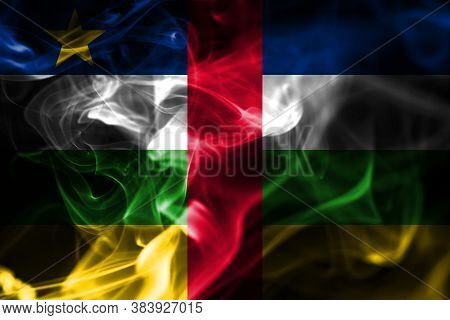 Central African Republic Smoke Flag National Flag Of Smoke