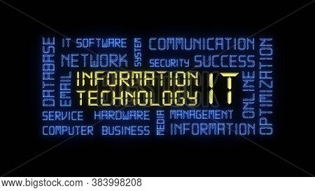 Conceptual Focus On It Or Itsm Information Technology Service Management - Showing Various Lettering