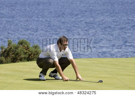  LOCH LOMOND, SKOTSKO - 10 ČERVENEC 2009; Loch Lomond Skotsko; Soutěží se Sir Nick Faldo (GBR)