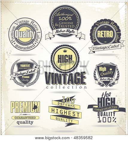 Retro badges and labels