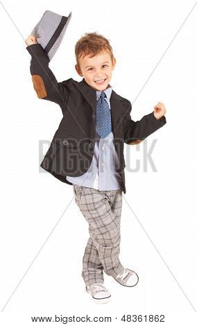 little boy isolated on white
