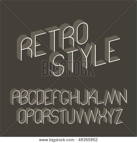 Abstraktní abeceda - retro styl