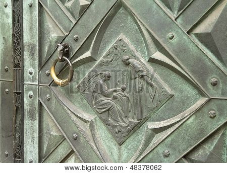 The metal door