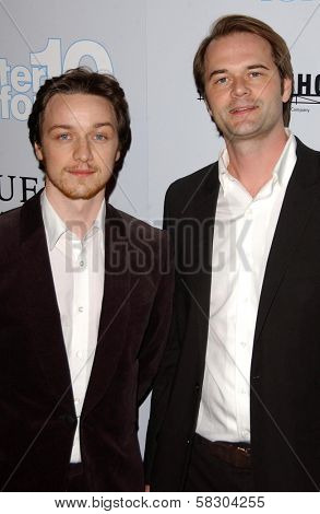 James McAvoy and Tom Vaughan at the Los Angeles premiere of 
