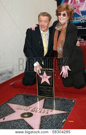Jerry Stiller and Anne Meara at the ceremony honoring Jerry Stiller and Anne Meara with a star on the Hollywood Walk of Fame. Hollywood Boulevard, Hollywood, CA. 02-09-07