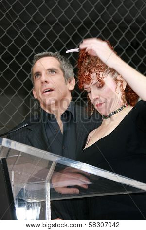 Ben Stiller and Amy Stiller at the ceremony honoring Jerry Stiller and Anne Meara with a star on the Hollywood Walk of Fame. Hollywood Boulevard, Hollywood, CA. 02-09-07