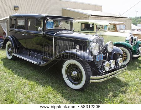 1929 Black Cadillac Side View