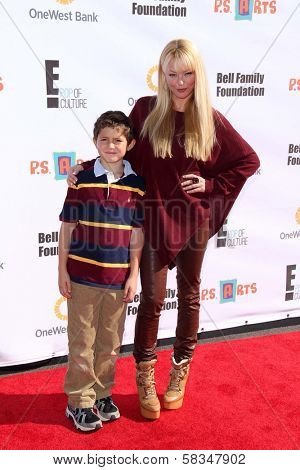 Charlotte Ross and son Max at P.S. ARTS 2012 Express Yourself, Barker Hangar, Santa Monica, CA 11-11-12