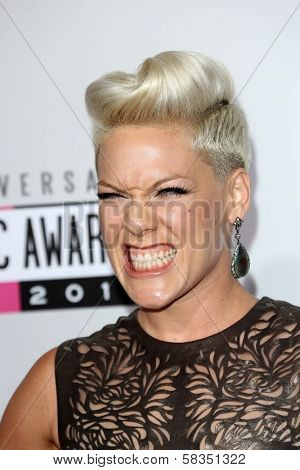 Pink at the 40th American Music Awards Arrivals, Nokia Theatre, Los Angeles, CA 11-18-12