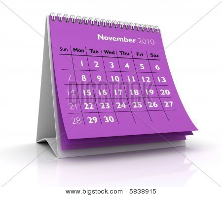 2010. Évi naptár. November