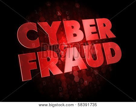 Cyber Fraud on Digital Background.