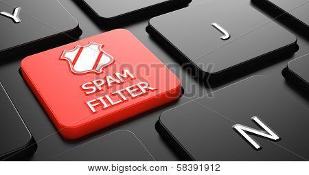 Spam Filter on Red Keyboard Button.