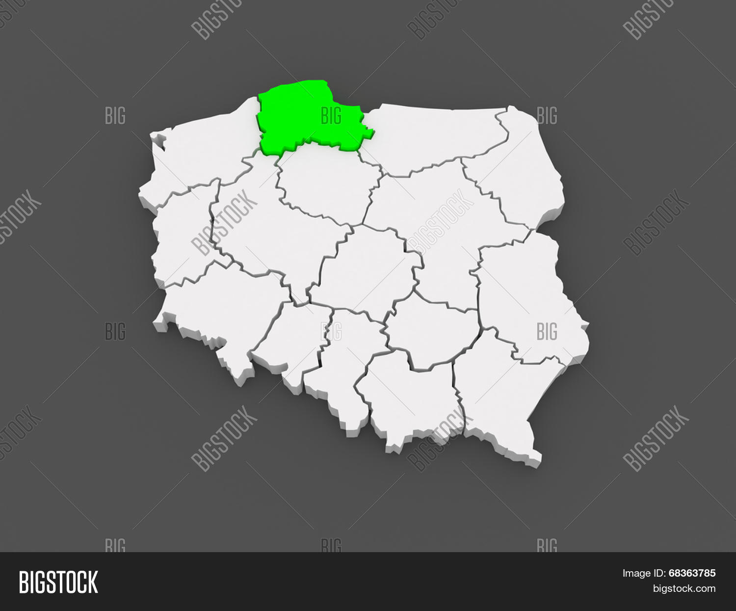 Map Pomeranian. Poland Image & Photo (Free Trial) Bigstock