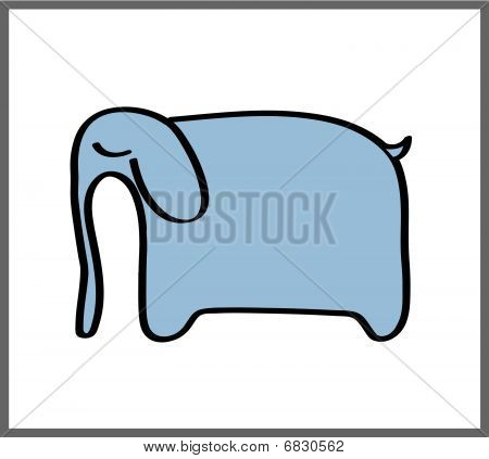 blå elefant.